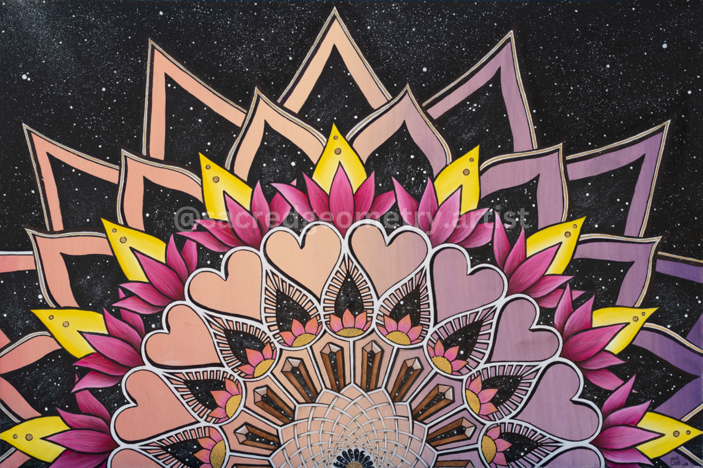 Cosmic Flower Mandala - Original